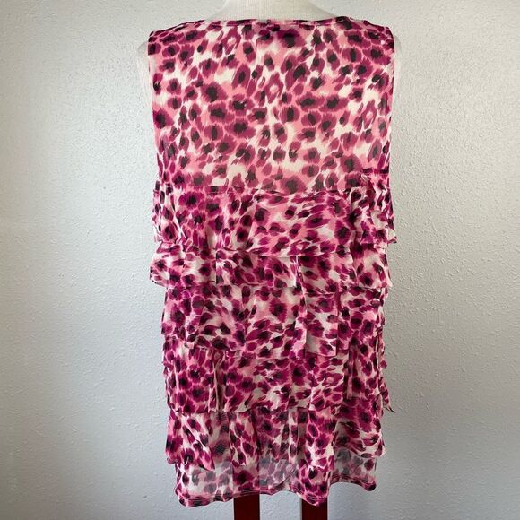 INC International Concepts Sleeveless Ruffled Blouse Top Size 1X EUC - Picture 5 of 6